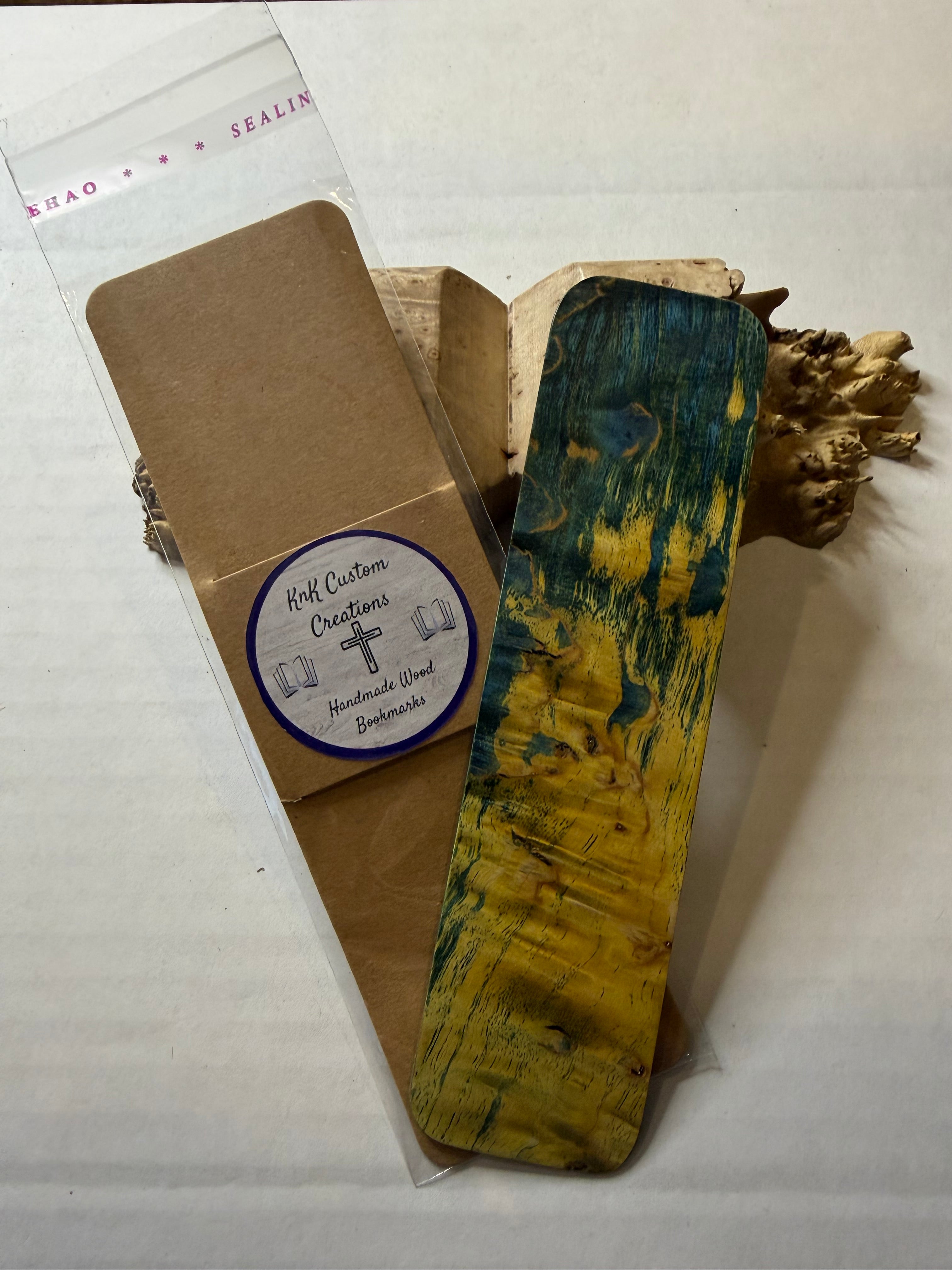 Dyed Karelian Birch Bookmark | #BM104